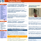A Vatikáni Rádió hivatalos honlapja